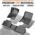 TripleAliners for Colorado & Canyon 2026 2025-2023 Floor Mats Crew Cab 1st & 2nd Row All Weather TPE Material Front Rear Full Set Liners Compatible with Chevy Colorado/GMC Canyon 2023-2026 Accessories