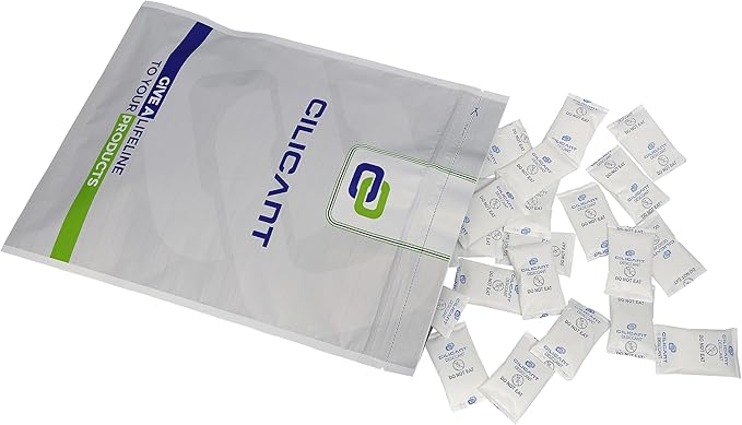 CILICAnt 10-gram Desiccant Pouches, 100 pcs Pack, Food Grade Moisture Absorbers Ideal for Packaging of Shoes, Jewelry, Leather, Clothes or Electronics, Cars - for Home or Commercial Use
