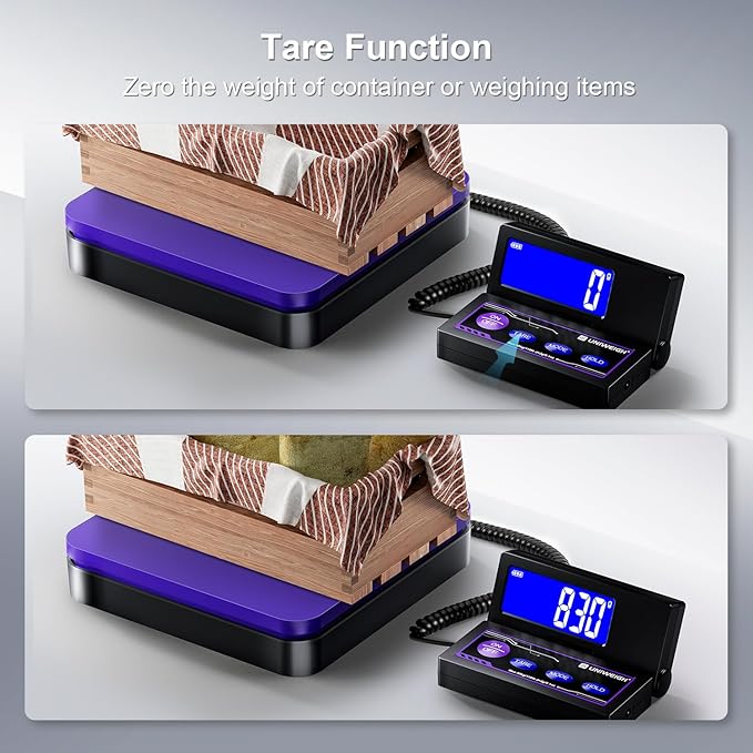 Digital Shipping Scale 110lbs/0.1oz Accurate,Postal Scale with 5 Units/LCD/Tare/Hold Function,Auto-Off,Postage Scale for Packages Small Business/Mail Scale,Includes Battery & USB-A