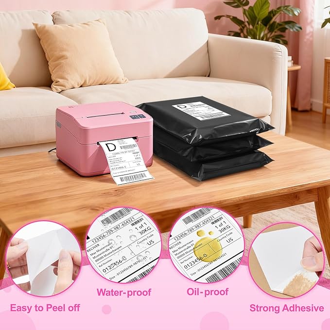 Metronic Poly mailers 10x13'' 1200pcs with 4x6 Thermal Labels 1200 Labels Bulk, Self Seal Shipping Bags for Clothing,Waterproof Mailing Bags for Shipping, Shipping Envelopes for Small Business,Black