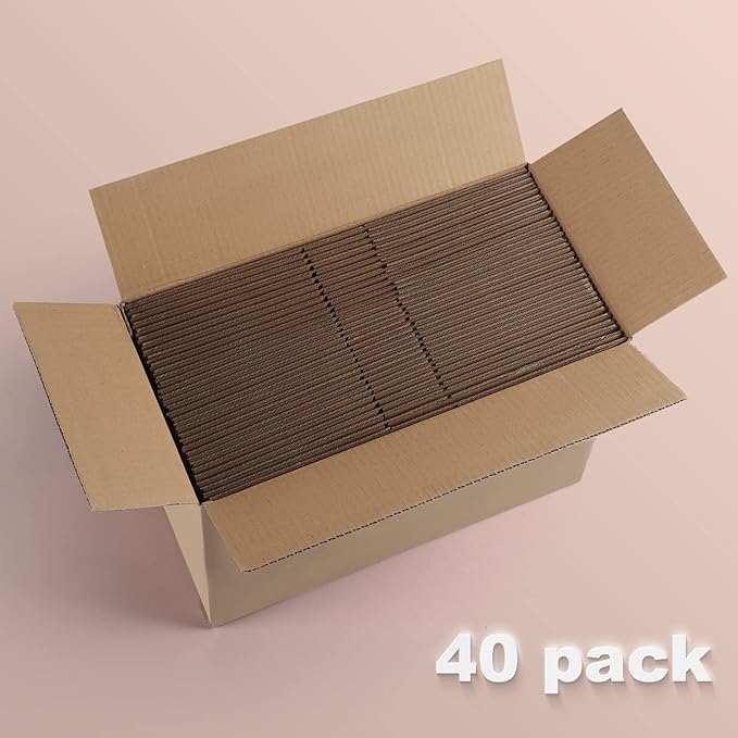 Edenseelake 40 Pack 8x8x4 inches Shipping Boxes Small Cardboard Boxes for Packing, Moving, Mailing, Brown