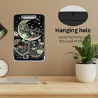 Clipboard with Storage High Capacity Plastic Nursing Clipboards with Pen Holder File Folder Storage Box Clipboard with Heavy Duty Clips for Teacher,Doctor,Offices-Moon Flowers
