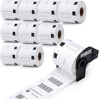 Replace for Brother DK-1209 Small Address Label, 29 x 62mm (2.4 x 1.1 in), 800 Stickers per Roll Barcode Labels use with QL-600 QL-800 QL-500 QL-550 Printer (10 Rolls+ 1 Reusable Cartridges)