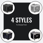 Vaultz Portable File Storage Box with Handle - 14.5" x 17.5" x 15.5" Letter/Legal Size Mobile Lock Box - Double Combination Locking Cabinet - Black