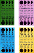 Generic Bedding Label Set, Color-Coded Snap Organization Tags, Washable Reusable Labels for Linen Closet Management, 16 Pieces (Mix)