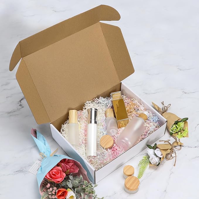 RLAVBL 12x9x3 Inches Shipping Boxes Set of 50, White Small Corrugated Cardboard Box, Mailer Boxes for Packing Small Business