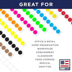 Blue 1-Inch Circle Dot Stickers – 1,000 Round Strong Adhesive Labels per Roll, Colored Stickers for Garage Sale Price Tags, Classroom, Inventory, Office & Yard Sale Supplies, Made in USA