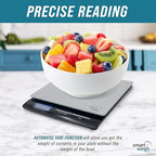 Smart Weigh Professional USPS Postal Scale with Tempered Glass Platform, Multiple Weighing Modes and Tare Function, Silver Shipping Scale, Platform Scale, 11 pounds/ 5 Kilograms