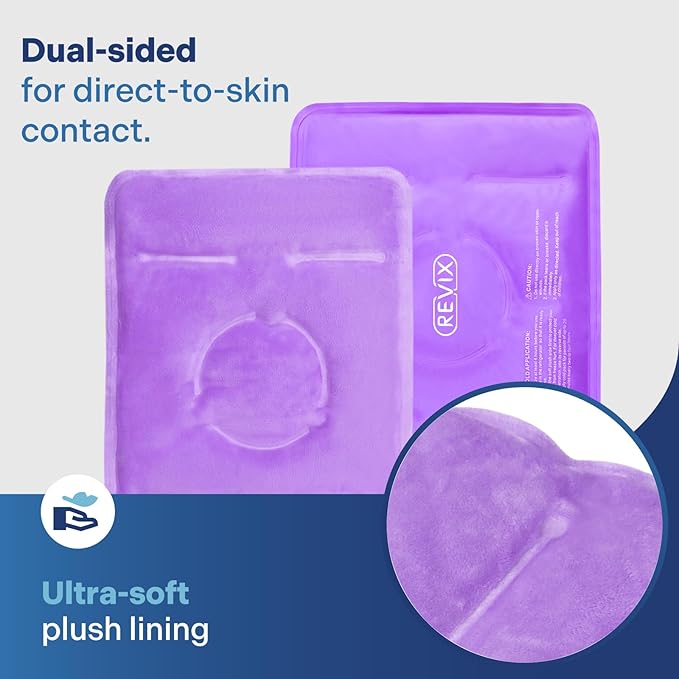 REVIX Knee Ice Pack for Injuries Reusable, Gel Ice Wrap with Cold Compress Therapy for Swelling, Bruises, Injuries, Arthritis, Hands-Free Application