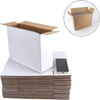 Hoikwo 12x9x4 Inches Medium White Shipping Boxes Set of 25, Sturdy Cardboard Boxes for Small Business for Packaging Mailing
