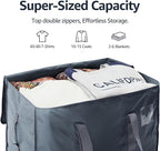 Moving Bags Heavy Duty Extra Large, Moving Boxes, Moving Supplies Essentials,Storage Bins with Lids, Plastic Packing Totes, Storage Bags for Clothes with Handles & Zippers(Grey, 6 Pack)