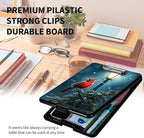 A4 Clipboards,Heavy Duty Waterproof Nursing Plastic Folder Clipboard with Storage Clip Boards,File Folder Storage Box Clipboard Case for Teacher,Doctor,Offices,Northern Cardinal Bird