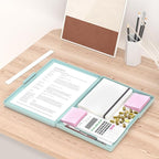 Rimilak Plastic Clipboard with Storage, Side Opening with 2 Compartment, Size 13.3 x 9.4 x 1.5 Heavy Duty High Capacity Nursing Box for Work School & Office Supplies, Dark Green