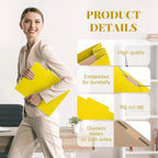Skyygemm 12 Pack Classification Folders Letter Size Bulk with Divider and 2" Expansion, Pressboard Folder with 2 Prong Fasteners for Teachers, Clergy, Office, Church, Christmas Donations(Yellow)