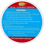 Double Sided Carpet Tape Heavy Duty, 1.2inx22Yards No Residue Rug Tape for Hardwood Floors, Strong Hold Carpet Tape for Area Rugs, Mats, Posters on Tile, Concrete, Metal, Glass