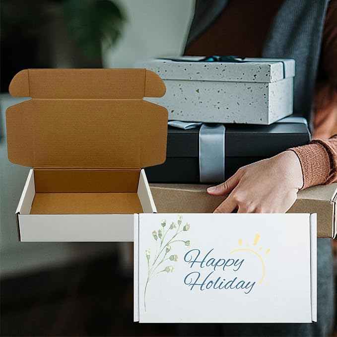 White Shipping Boxes 6x5x2 inch 50 Pack,Corrugated Boxes Mailer Packaging for Mailing Small Business，E-Commerce Gift Boxes for Wrapping Present Moving Storage Heavy Duty Recycled Cardboard Boxes