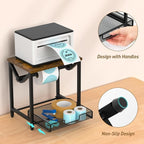 ikkle Label Holder for Rolls and Fanfold Labels, Wooden Thermal Label Holder for Desktop Label Printer, Shipping Label Holder for Thermal Printer Accessory, Ideal for Home, Office, Small Businesses