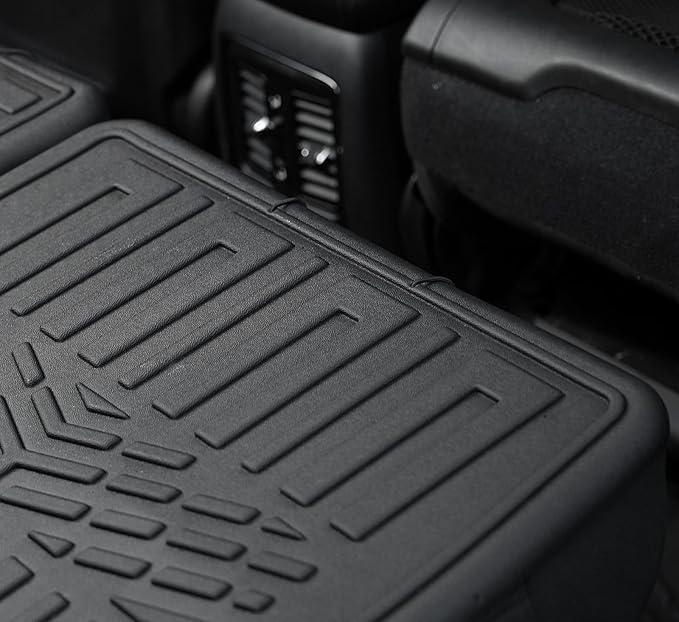 Kick Mats Backrest Mats for 2016-2025 2026 Dodge Durango 6 Seats Captain Chairs Car Mat Accessories, All Weather TPE Seat Back Covers GT RT CITADEL SRT 392 Hellcat(6 Seats 2nd Row Kick Mats)