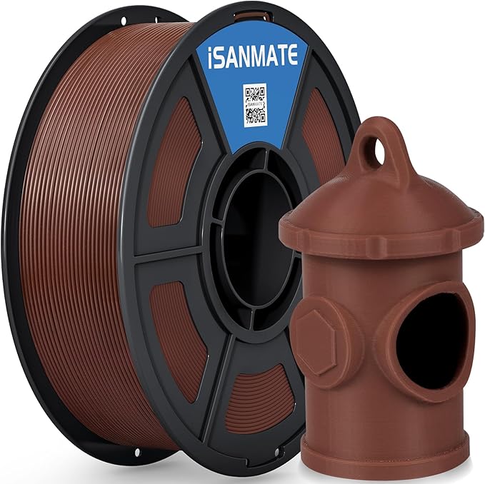 iSANMATE ASA Filament 1.75mm Brown 1KG, UV & Weather Resistant 3D Printer Filament Perfect for Outdoor Functional Parts, Dimensional Accuracy +/- 0.02mm, 1kg Spool (2.2lbs)