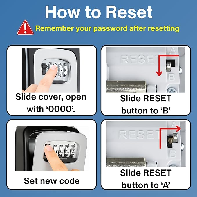 RUDY RUN Key Lock Box for Outside - Realtor Lockbox for House Keys Outdoor - Combination Key Hiders to Hide a Key Safe Storage