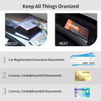 Car Registration and Insurance Holder, Leather Car Glove Box Organizer, Cool Car Accessories for ID, Driver's License Cards & Essential Document,business cards,Men&Womengold orange sand sunset