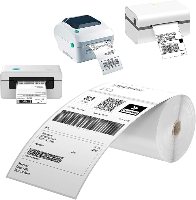 Direct Thermal Labels 4x6-450 Labels/Roll, Thermal Shipping Labels for Zebra 2844 ZP-450 ZP-500 ZP-505,18 Rolls,8100 Labels(NOT for DYMO)