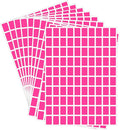 Starboling Color Coding Labels,3000 PCS 1/2" x 3/4" Fluorescent Rose red Rectangular Label,for Garage Sale,Price Tags,File Folder Tabs