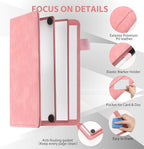 6 Sides Whiteboard Notebook Portable Whiteboard Dry Erase Notebook Portable Dry Erase Board Double Sided Folding Whiteboards White Board for Office Study Meeting(Pink,A6: 4.5"×6”)