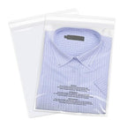 iMailer - 100 Count - 13" x 15" Clear Plastic Poly Bags with Suffocation Warning for Clothing, T-Shirts, Pants-Resealable Adhesive,Not Strong