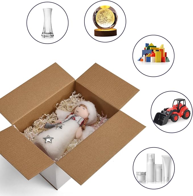 7x5x4 Shipping Boxes for Small Business,40 Pack White Corrugated Cardboard Box for Packaging, Mailing, Storage