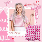 Metronic Poly Mailers 14.5x19 Inch 50pc Shipping Bags for Clothes,Self Adhesive Shipping Envelopes for Small Business,Waterproof Mailers Poly Bags for Shipping,Packaging Mailing Bags Pink Checkered