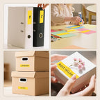 3 × 1 Inches Yellow Rectangle Color Coding Labels 1000 PCS, Self-Adhesive Writable Waterproof Vinyl Blank Sticker Roll for Office Home School Business