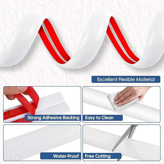 Floor Cord Cover for Wires on Floor Self Adhesive Cord Hider Floor Cable Management Wire Covers for Cords Protector Prevent Cable Trips Cord Cavity W 0.51" x H 0.31", White, 10Ft
