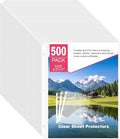 500-Pack Heavy Duty 8.5"x11" Sheet Protectors - Top-Loading Acid-Free & Waterproof for Photos, Certificates, School, Office, Legal Documents, Medical Records, Teachers, Artists (500)