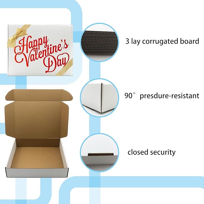 13x10x3 inch Shipping Boxes, White Corrugated Cardboard Box Literature Mailing Shipping Packaging Recyclable Storage Boxes and Craft Gifts Giving Products Business White Box Set of 20 (13''x10''x3'')