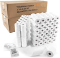 (200 Rolls) 2 1/4" x 85' Thermal Paper, POS Receipt Paper for Retail Business Cash Register, Fits Most Credit Card Terminal