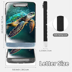 Clipboard with Storage,Clip Boards 8.5X11 with Storage & Pen Holder,Heavy Duty Plastic Nursing Clipboards Foldable,Coaches Clipboard Folder Case,School Office Supplies，Green Sea Turtle
