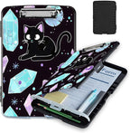 Pattern Design Clipboard with Storage - Heavy Duty Legal Size Clipboard, Ideal for Teachers, Nurses, Office Workers, Contractors, and Kids - 9.5 x 14.2 Inch (Crystal Cat)