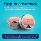 100 Custom Vinyl Stickers - Upload Your own Image, Text, Design, Logo - Personalized Logo Labels for Handmade, Packaging, Bottle, Jars, Candle, Brand Stickers (Mountain, 3x3)