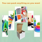 300 Pack 4x4x4'' Small Shipping Boxes, Corrugated Cardboard Mailers for Business, White (LM444-300)