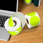 2 - Inch Round Fluorescent Yellow Color - Coding Stickers,4 Rolls, 2000 PCS Multipurpose Strong - Adhesive Labels for Office,Inventory,Organizing