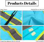 Safety Vest Customize Logo with 5 Pockets & Zipper Reflective High Visibility Vest Class 2 Outdoor Workwear