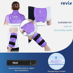REVIX 20" XXXL Ice Pack for Knee Discomfort and Fatigue, Reusable Extra Large Cold Packs for Relaxation, Knee Replacement Surgery, Promoting Flexibility and Mobility with Cold Therapy, Purple