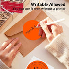 3 X 3 Inch Round Thermal Labels Circle Color Coding Labels Printable Waterproof 500PCS Round Stickers Adhesive Writable for Home, Garage, DIY Sticker, Barcodes,4 Rolls of Fluorescent Orange