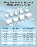 2"x1" 3-Proof Direct Thermal Barcode Labels Rolls for Zebra LP2824 ZD411 ZD410 ZD421 ZD420 GK420D, 24 Rolls 31200 Pcs Waterproof Return Address Label Used with Rollo MUNBYN Desktop Printer