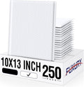 Fuxury Bubble Mailers 10x13 Inch White 250 Pack Bulk Padded Envelopes Thick Mailing Envelopes Bubble Opaque Padded Mailers Shipping Bags for Mailing Book Makeup Small Business
