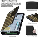 Clipboard with Storage,Clip Boards 8.5X11 with Storage & Pen Holder,Heavy Duty Plastic Nursing Clipboards Foldable,Coaches Clipboard Folder Case,School Office Supplies，USA Flag Camouflage