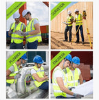 BeautyWill Custom Safety Vest Logo Class 2 High Visibility Reflevtive Vest Outdoor Protective Workwear