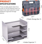 P-SH-Tote Shelf Kit for Van Shelving Storage, 3 Plastic Storage Box w/ 1 set Organizer Holder for Small Parts, Screws and Hardwares