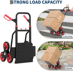 3 in 1 Industrial Convertible Stair Climbing Cart,1000 LBS Capacity Folding Hand Truck Dolly Cart with Telescoping Handle and 2 Elastic Rope for Transport & Moving in Warehouse, Home, Supermarket